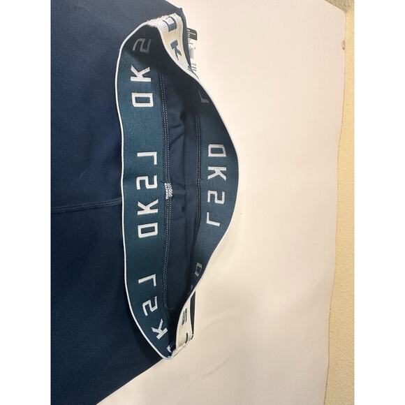 LSKD Mid Tight Short Women Size Xs Dark Green Embossed Logo Excellent Mint Cond - Picture 3 of 6